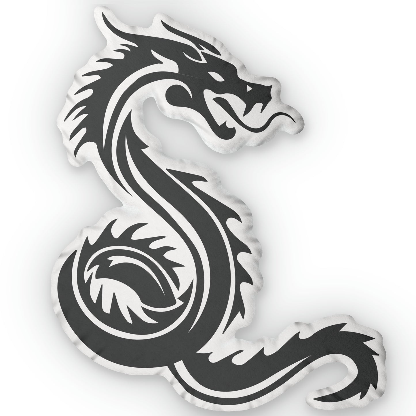 Black Chinese Dragon Custom Shaped Pillow