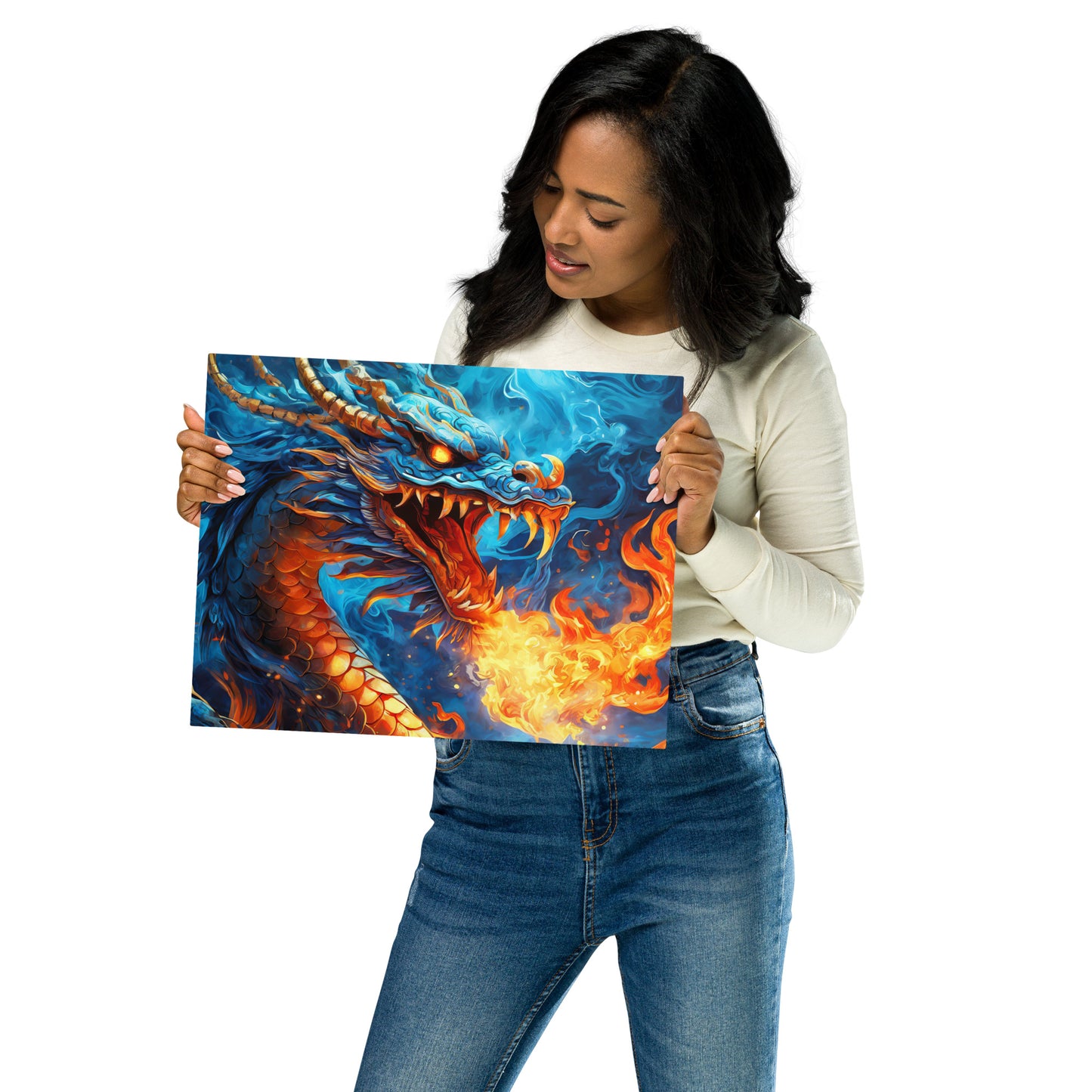 Dragon Fire Metal Art Print