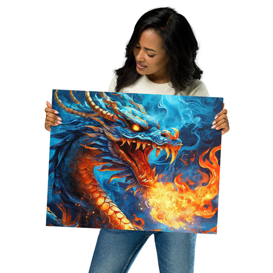 Dragon Fire Metal Art Print
